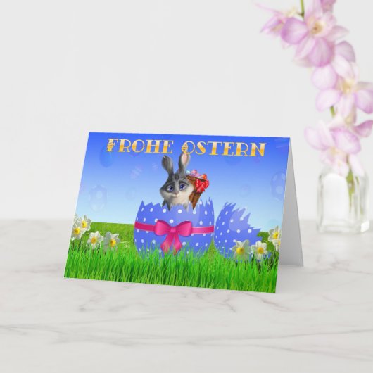 Frohe Ostern Karte (Orchidee)