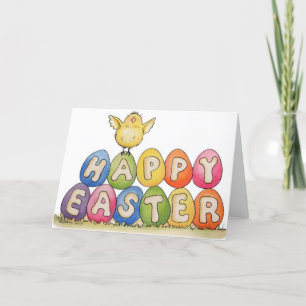 Frohe Ostern Karte - Glückliches Küken