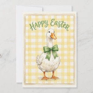 Frohe Ostern Karte mit weißer Ente