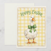 Frohe Ostern Karte mit weißer Ente (Vorne/Hinten)