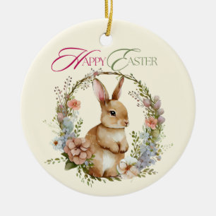 Frohe Ostern Keramik Ornament