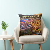Frohe Ostern Kissen im Karnevaldesign (Stuhl )
