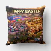 Frohe Ostern Kissen im Karnevaldesign (Rückseite)