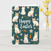 Frohe Ostern Kitty Katze Karte (Gelbe Blume)