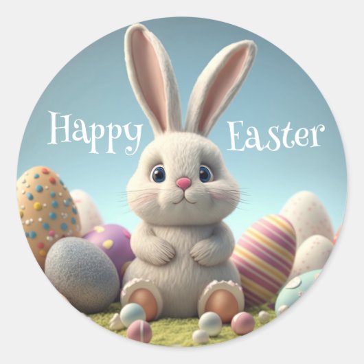 Frohe Ostern Klassischer Rundumaufkleber Runder Aufkleber (Vorderseite)