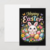Frohe Ostern Kleiner Hase Dankeskarte (Vorne/Hinten)