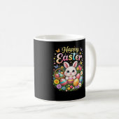 Frohe Ostern kleiner Hase Kaffeetasse (VorderseiteRechts)