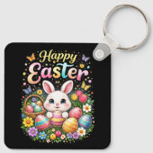 Frohe Ostern kleiner Hase Schlüsselanhänger (Rückseite)