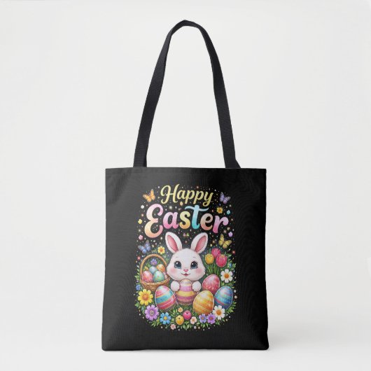 Frohe Ostern kleiner Hase Tasche (Vorderseite)