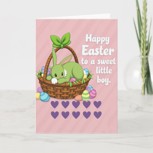 Frohe Ostern Kleiner Junge Karte (Vorderseite)