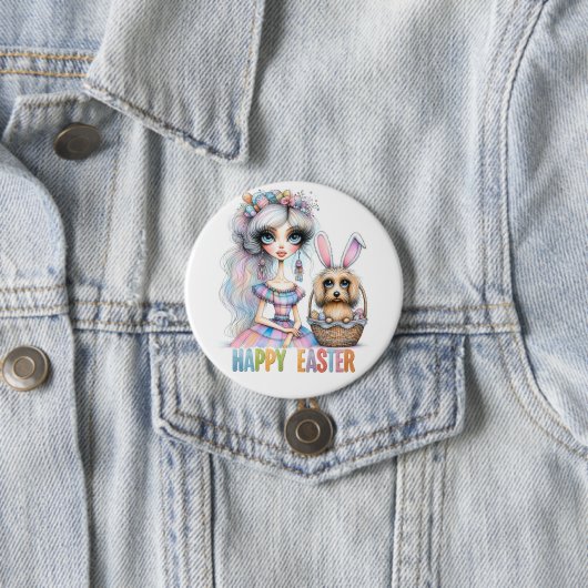 Frohe Ostern Knopf Button (Beispiel)