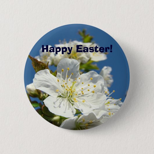 Frohe Ostern! Knöpfe Kirschblüten Blume Button (Vorderseite)