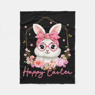 Frohe Ostern kokette Blumen-Hase Frauen Mädchen Ki Fleecedecke