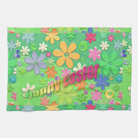 frohe ostern küchentuch (Horizontal)