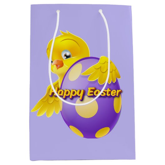 Frohe Ostern Küken Mittlere Geschenktüte (Vorderseite)