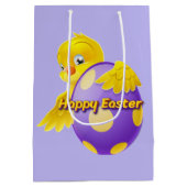 Frohe Ostern Küken Mittlere Geschenktüte (Rückseite)