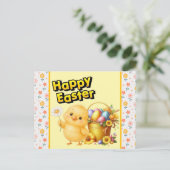 Frohe Ostern Küken  Postkarte (Stehend Vorderseite)