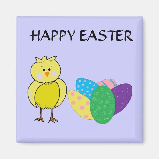 Frohe Ostern Küken und Eier Magnet (Vorne)