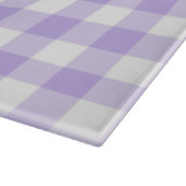 Frohe Ostern Land Lavendel Gingham-Muster Schneidebrett (Ecke)