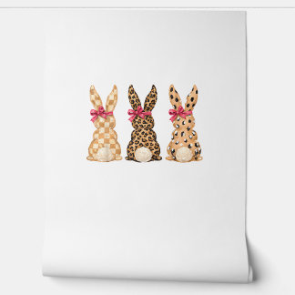 Frohe Ostern Leopard Bunny Coquette Schleife Mädch Tapete