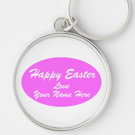 Frohe Ostern, Liebe, Ihr Name. Hier... Schlüsselanhänger (Vorne)