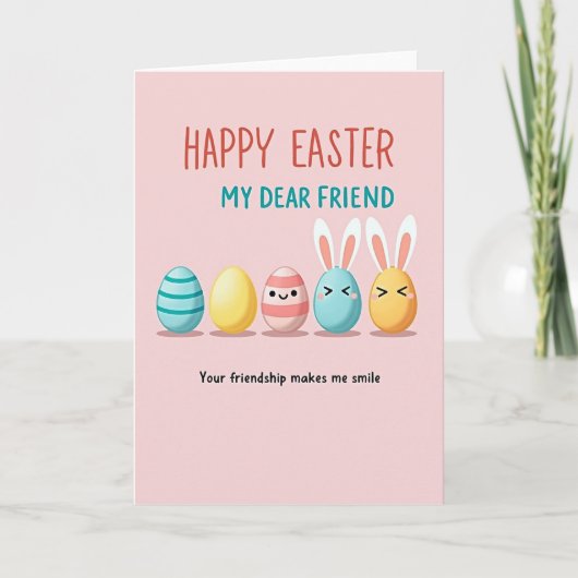 Frohe Ostern Lieber Freund Karte (Vorderseite)