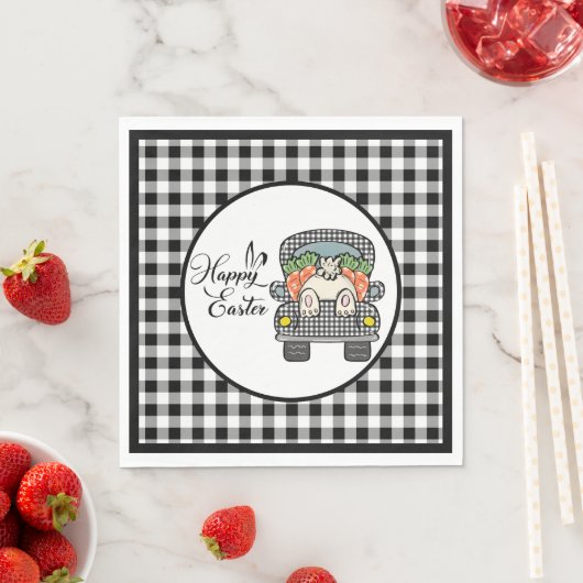 Frohe Ostern LKW  Serviette (Beispiel)
