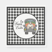 Frohe Ostern LKW  Serviette (Vorderseite)