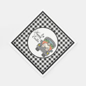 Frohe Ostern LKW  Serviette (Ecke)