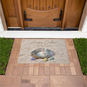 Frohe Ostern Lowcountry Austernschale und Hase Fußmatte