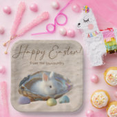 Frohe Ostern Lowcountry Austernschale und Hase Pappteller (Party)