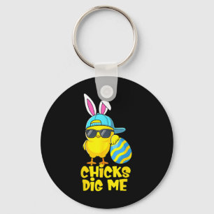Frohe Ostern Lustige Küken Graben Mich Ostern Klei Schlüsselanhänger