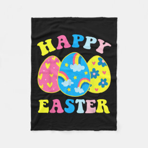 Frohe Ostern Lustige Ostereier Jagd Osterhase Fleecedecke