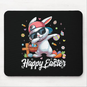 Frohe Ostern Lustiger Dabbing-Hase Ostertag Mousepad