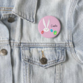 Frohe Ostern Lustiger Hase Button (Beispiel)