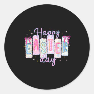 Frohe Ostern Lustiger Hase Kaninchenliebhaber Eier Runder Aufkleber