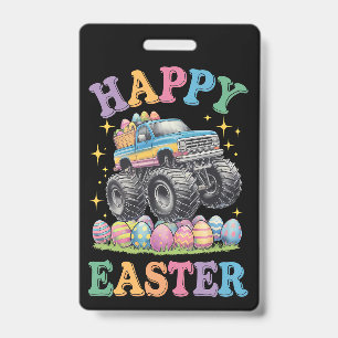 Frohe Ostern Lustiger Monster Truck zerdrückt Eier Ausweis