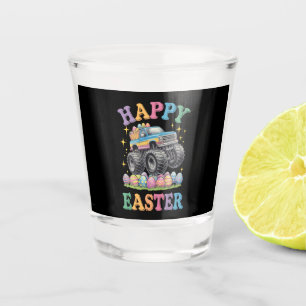 Frohe Ostern Lustiger Monster Truck zerdrückt Eier Schnapsglas