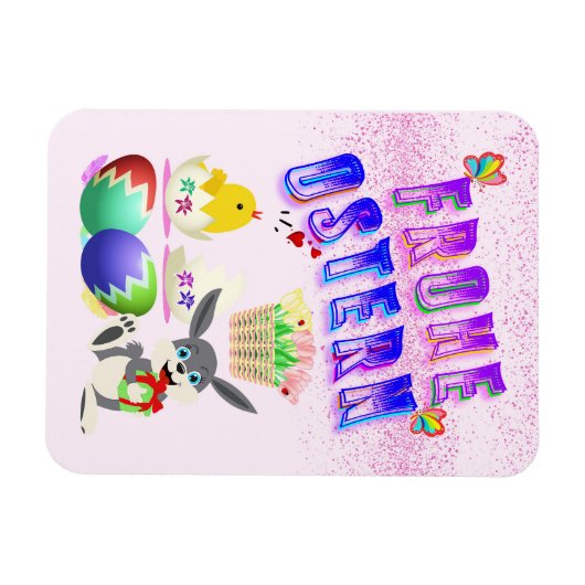 Frohe Ostern Magnet (Horizontal)