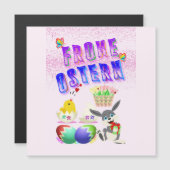 Frohe Ostern Magnetkarte (Vorne/Hinten)