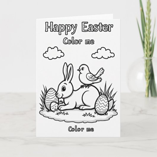 Frohe Ostern - Mal-mich-Karte Karte (Vorderseite)