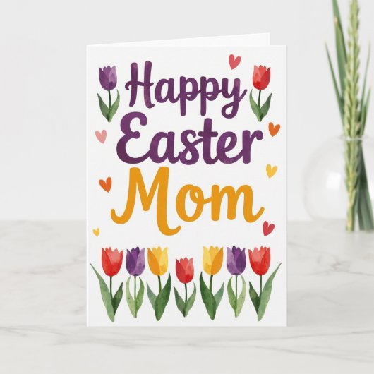 Frohe Ostern Mama Frühling Karte (Vorderseite)