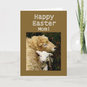 Frohe Ostern, Mama -- Mutterschaf und Lamm Feiertagskarte