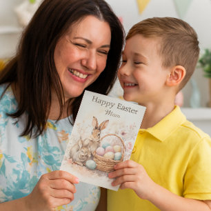 Frohe Ostern Mama Wasserfarben gefaltete Festtagsk Feiertagskarte