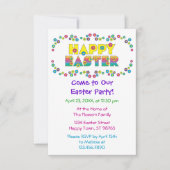 Frohe Ostern mit Blume Einladung (Vorderseite)