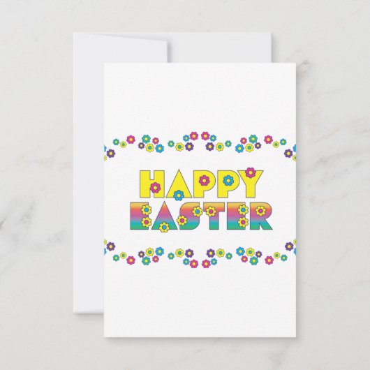 Frohe Ostern mit Blume Einladung (Rückseite)