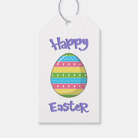 Frohe Ostern mit Ei Geschenkanhänger (Vorderseite)