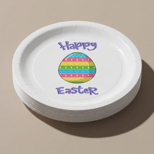 Frohe Ostern mit Ei Pappteller