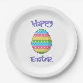 Frohe Ostern mit Ei Pappteller (Vorderseite)