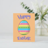 Frohe Ostern mit Ei Postkarte (Stehend Vorderseite)